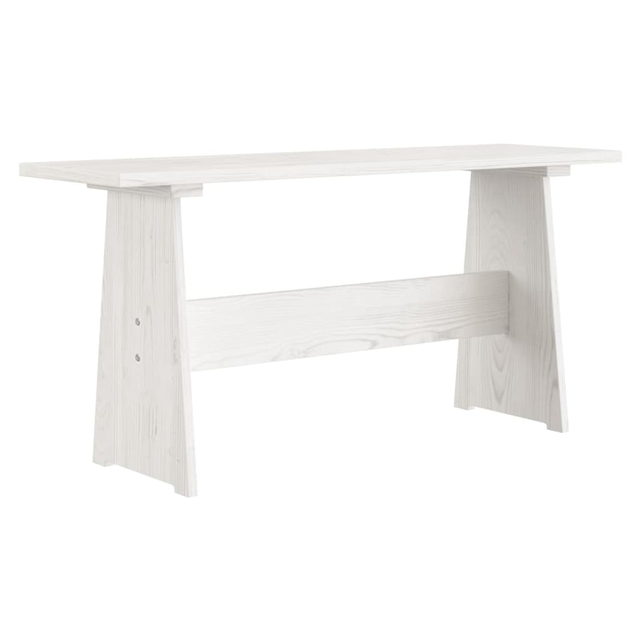 Eettafel Met Bankje Massief Grenenhout Wit