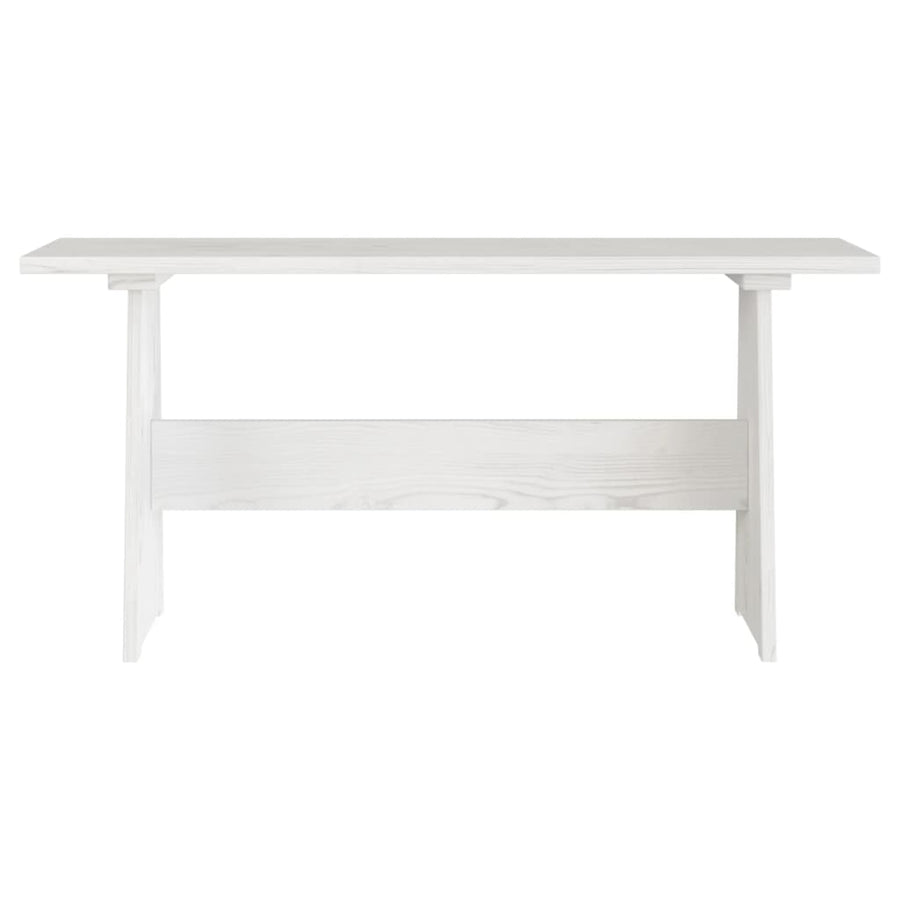 Eettafel Met Bankje Massief Grenenhout Wit