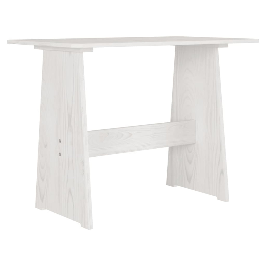 Eettafel Met Bankje Massief Grenenhout Wit