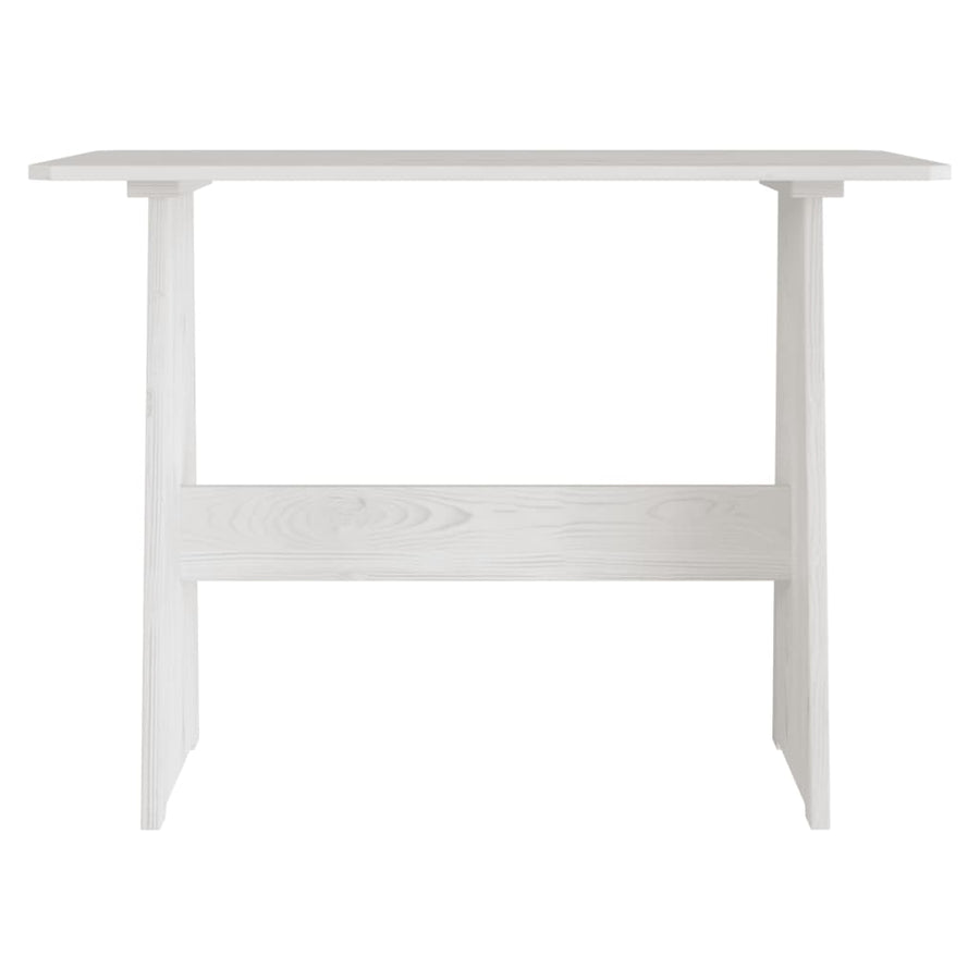 Eettafel Met Bankje Massief Grenenhout Wit