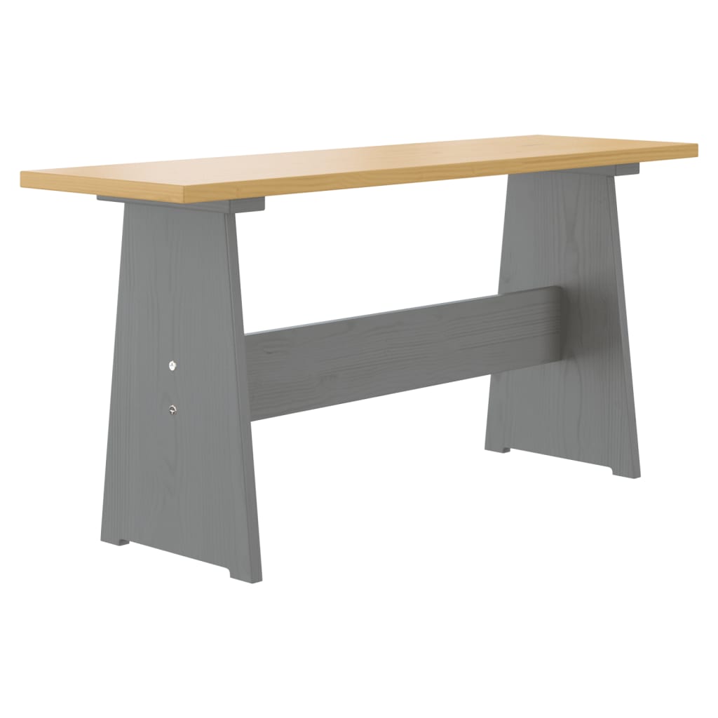 Eettafel Met Bankje Reine Massief Grenenhout & honingbruin en grijs