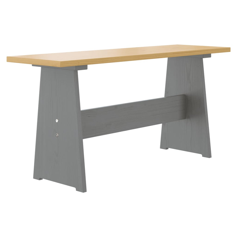 Eettafel Met Bankje Reine Massief Grenenhout & honingbruin en grijs
