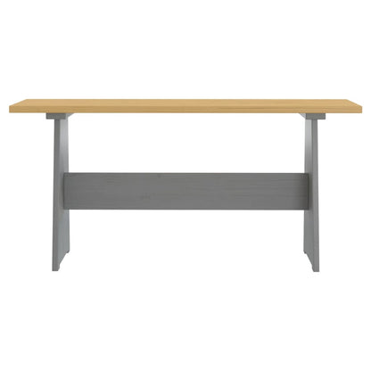 Eettafel Met Bankje Reine Massief Grenenhout & honingbruin en grijs