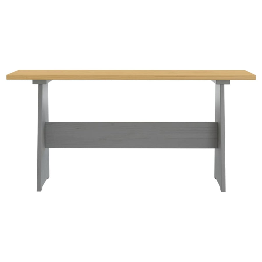 Eettafel Met Bankje Reine Massief Grenenhout & honingbruin en grijs