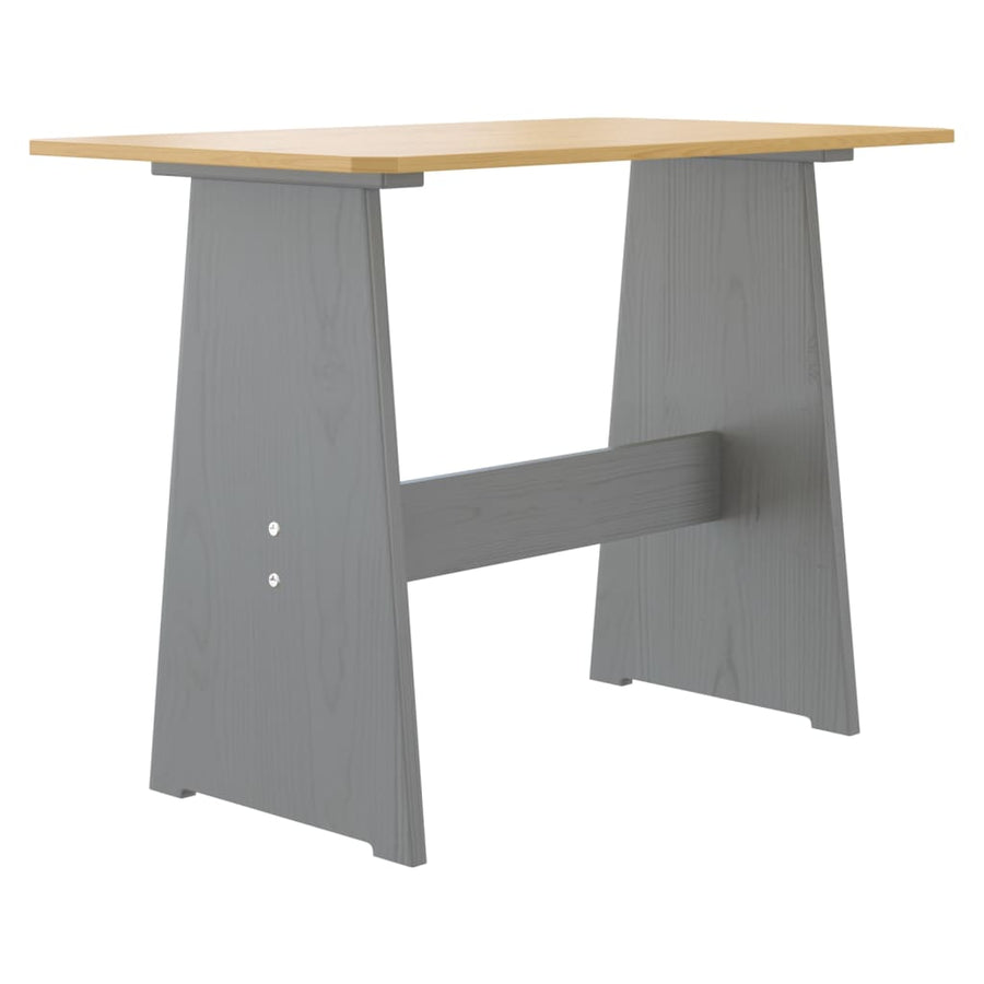Eettafel Met Bankje Reine Massief Grenenhout & honingbruin en grijs