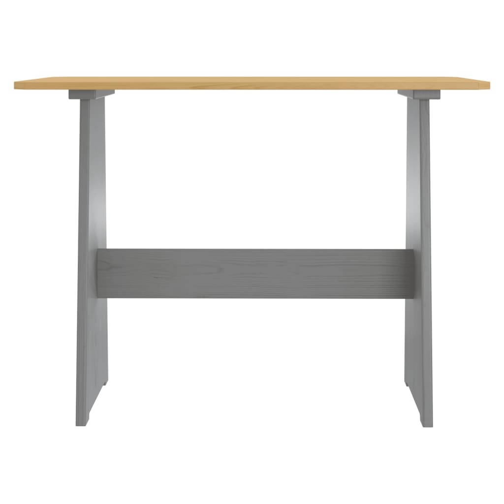 Eettafel Met Bankje Reine Massief Grenenhout & honingbruin en grijs