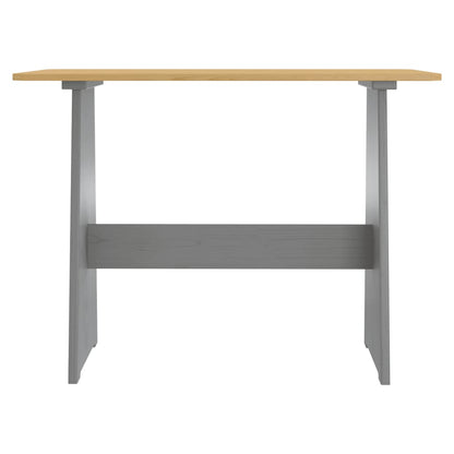 Eettafel Met Bankje Reine Massief Grenenhout & honingbruin en grijs