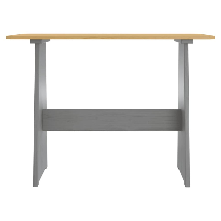 Eettafel Met Bankje Reine Massief Grenenhout & honingbruin en grijs