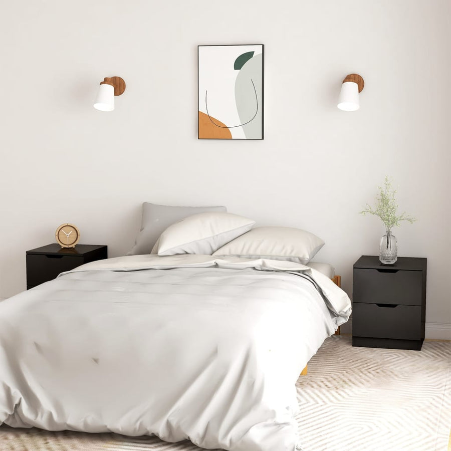 Nachtkastjes 40X40X50 Cm Spaanplaat 2 Zwart