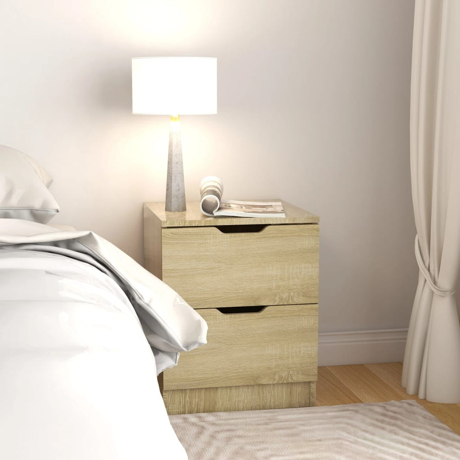 Nachtkastjes 40X40X50 Cm Spaanplaat Kleurig 2 Sonoma eiken