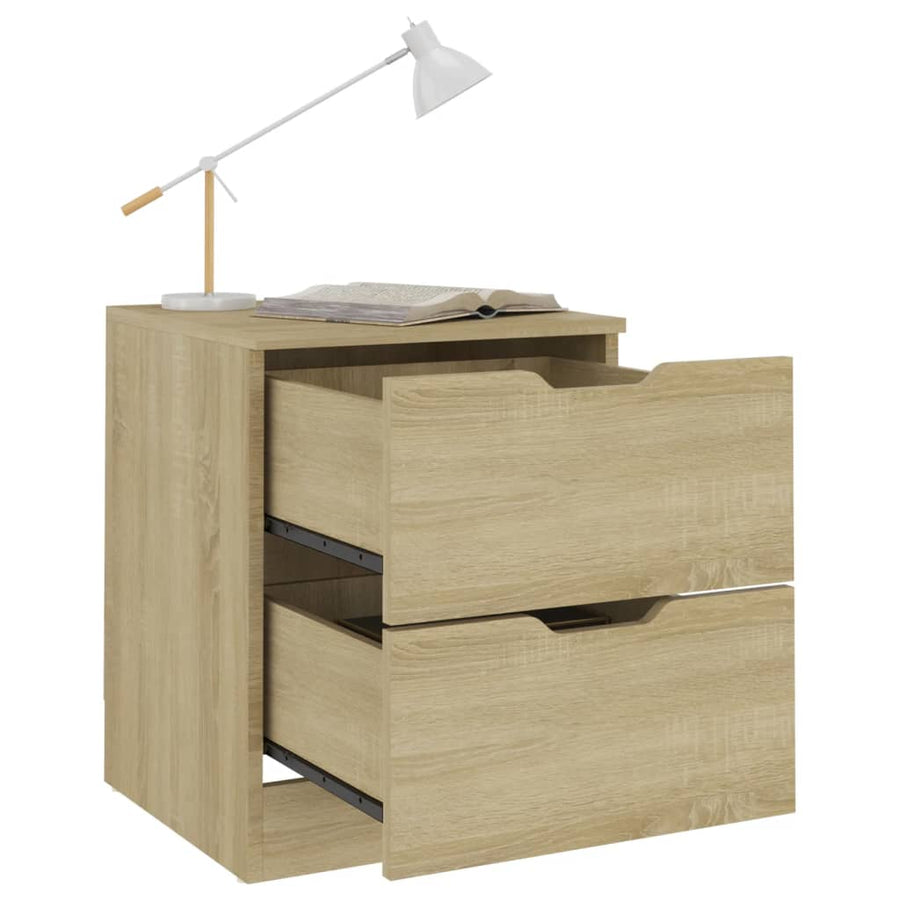 Nachtkastjes 40X40X50 Cm Spaanplaat Kleurig 2 Sonoma eiken