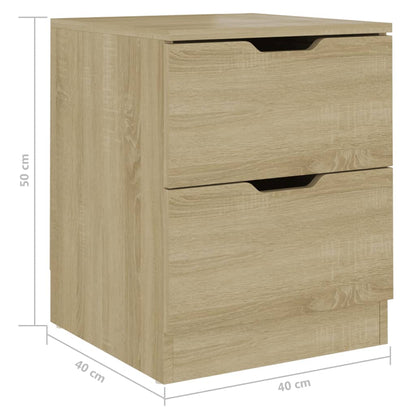 Nachtkastjes 40X40X50 Cm Spaanplaat Kleurig 2 Sonoma eiken