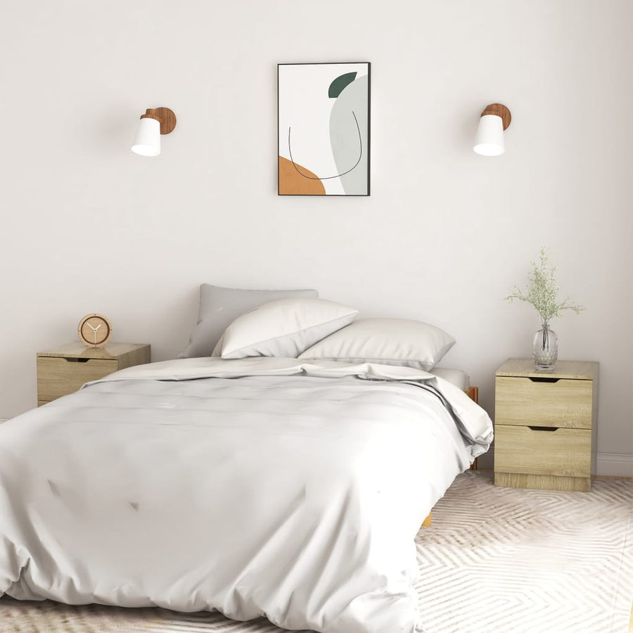 Nachtkastjes 40X40X50 Cm Spaanplaat Kleurig 2 Sonoma eiken