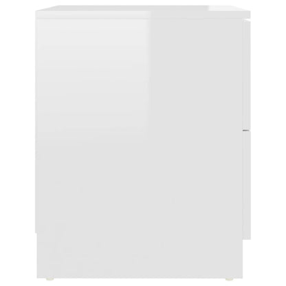Nachtkastjes 40X40X50 Cm Spaanplaat 2 Hoogglans wit
