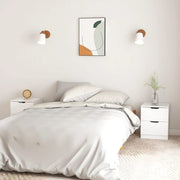 Bedside tables 2 pcs 40x40x50 cm engineered wood high gloss white