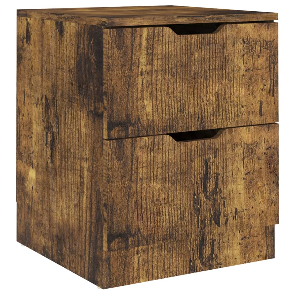 Nachtkastjes 40X40X50 Cm Spaanplaat Kleurig 2 Gerookt eiken
