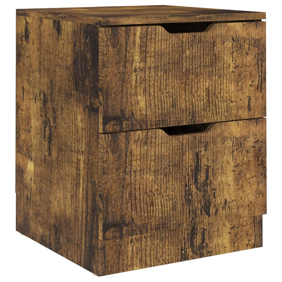Nachtkastjes 40X40X50 Cm Spaanplaat Kleurig 2 Gerookt eiken