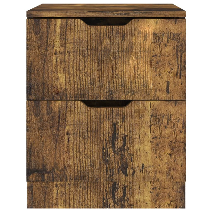 Nachtkastjes 40X40X50 Cm Spaanplaat Kleurig 2 Gerookt eiken