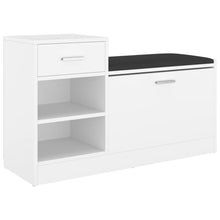 Schoenenbank 94,5x31x57 cm bewerkt hout wit