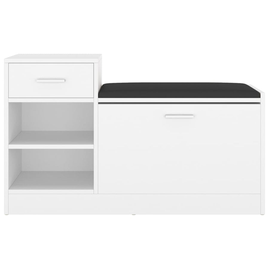 Schoenenbank 94,5x31x57 cm bewerkt hout wit