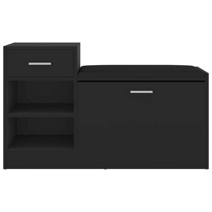 Schoenenbank 94,5x31x57 cm spaanplaat zwart Zwart
