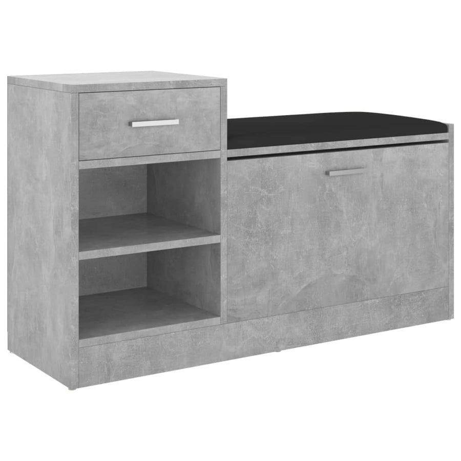 Schoenenbank 94,5x31x57 cm spaanplaat betongrijs Betongrijs
