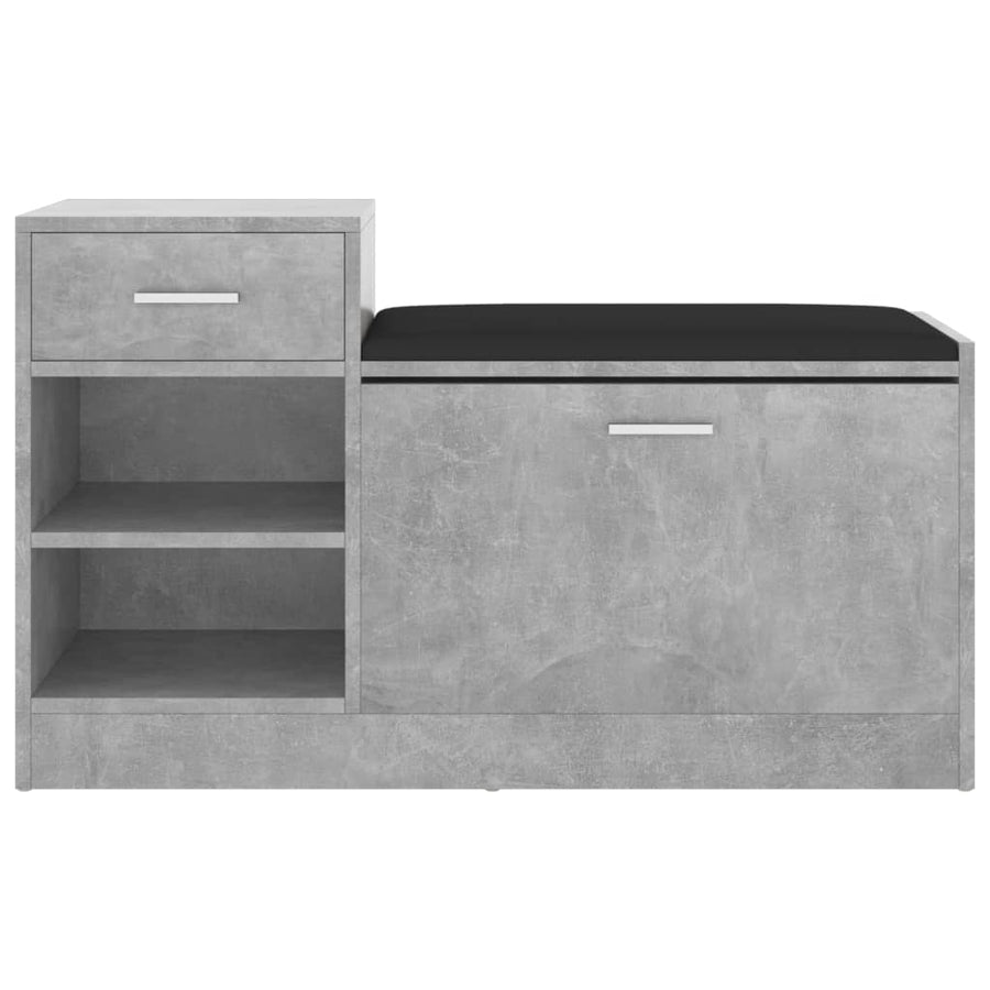 Schoenenbank 94,5x31x57 cm spaanplaat betongrijs Betongrijs