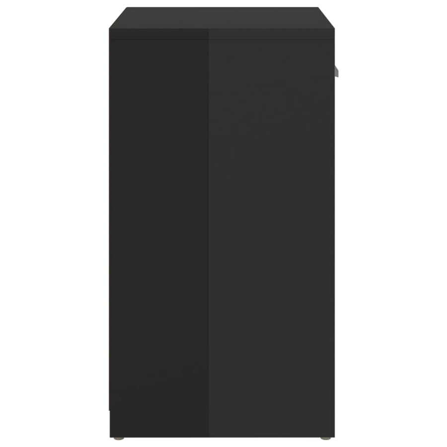 Schoenenbank 94,5x31x57 cm spaanplaat hoogglans zwart Hoogglans zwart