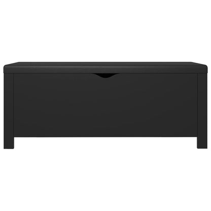 Opbergbox Met Kussen 105X40X45 Cm Bewerkt Hout Zwart