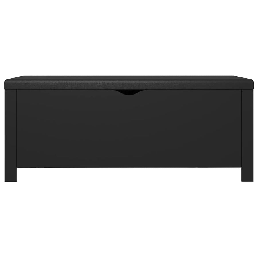 Opbergbox Met Kussen 105X40X45 Cm Bewerkt Hout Zwart