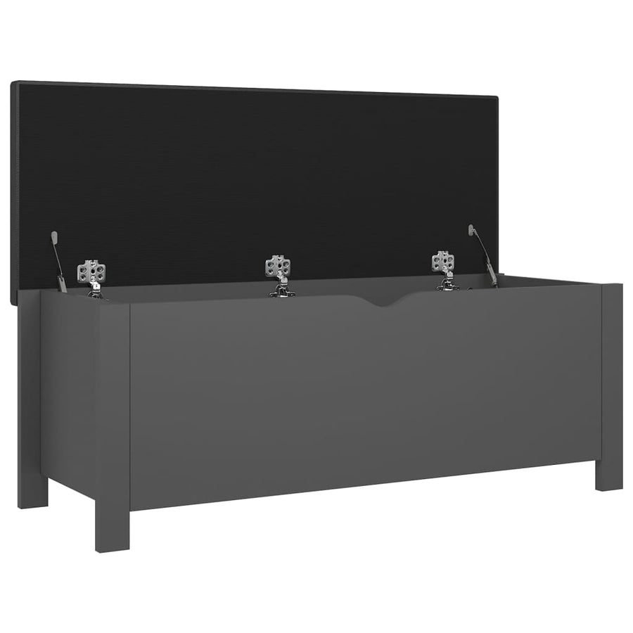 Opbergbox Met Kussen 05X40X45 Cm Spaanplaat Grijs