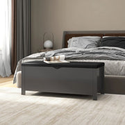 Opbergbox met kussen 105x40x45 cm grijs