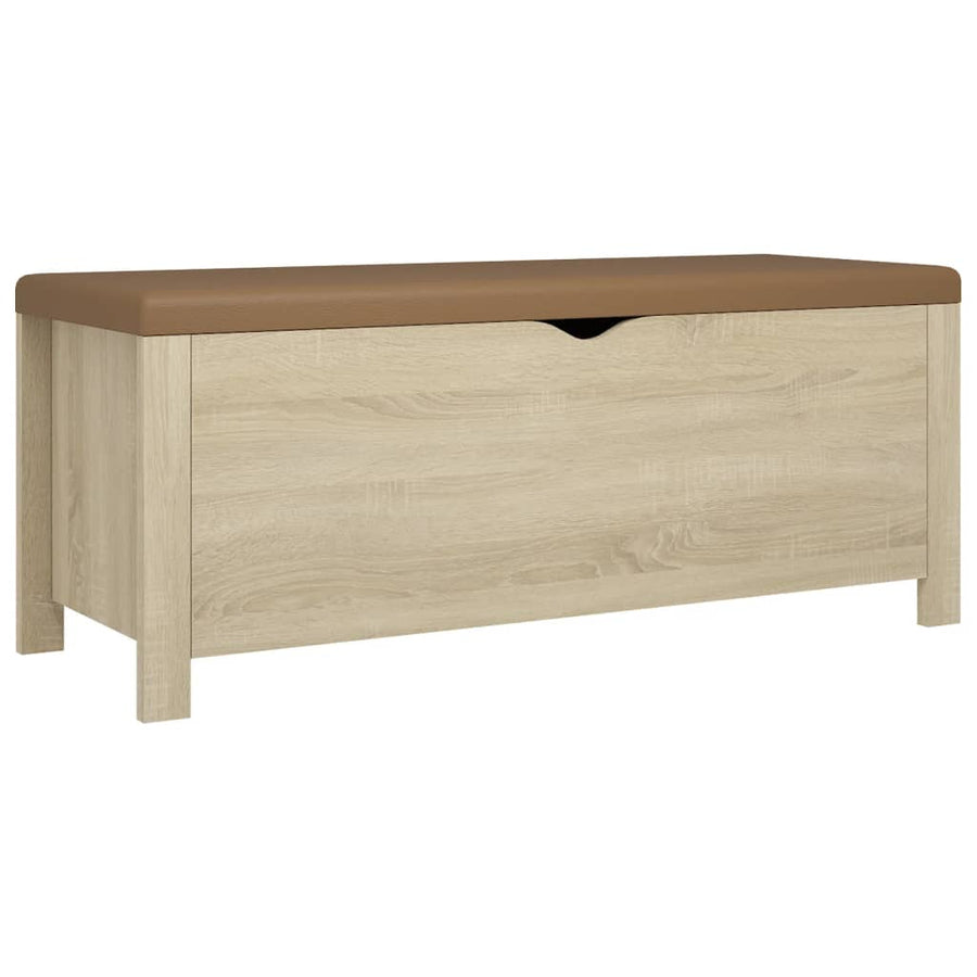 Opbergbox Met Kussen 105X40X45Cm Bewerkt Hout Kleur Sonoma eiken