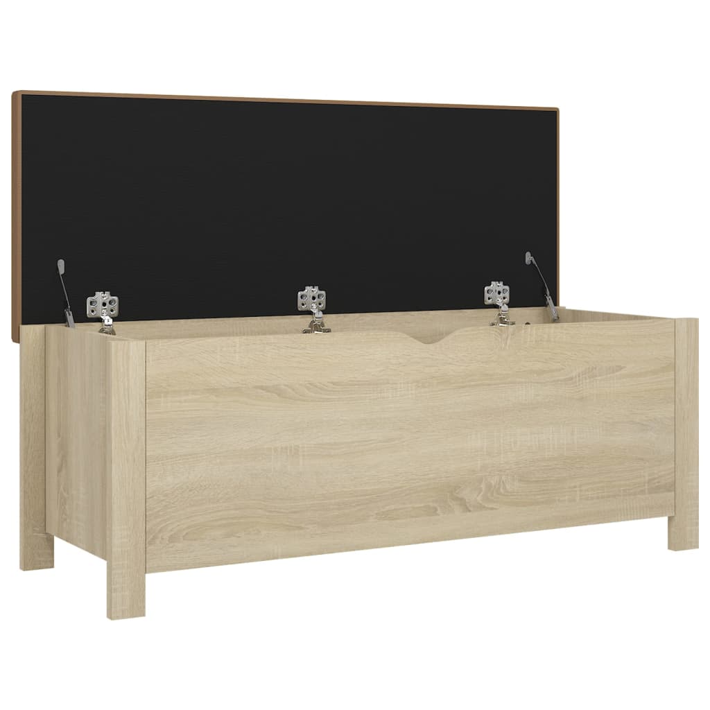 Opbergbox Met Kussen 105X40X45Cm Bewerkt Hout Kleur Sonoma eiken