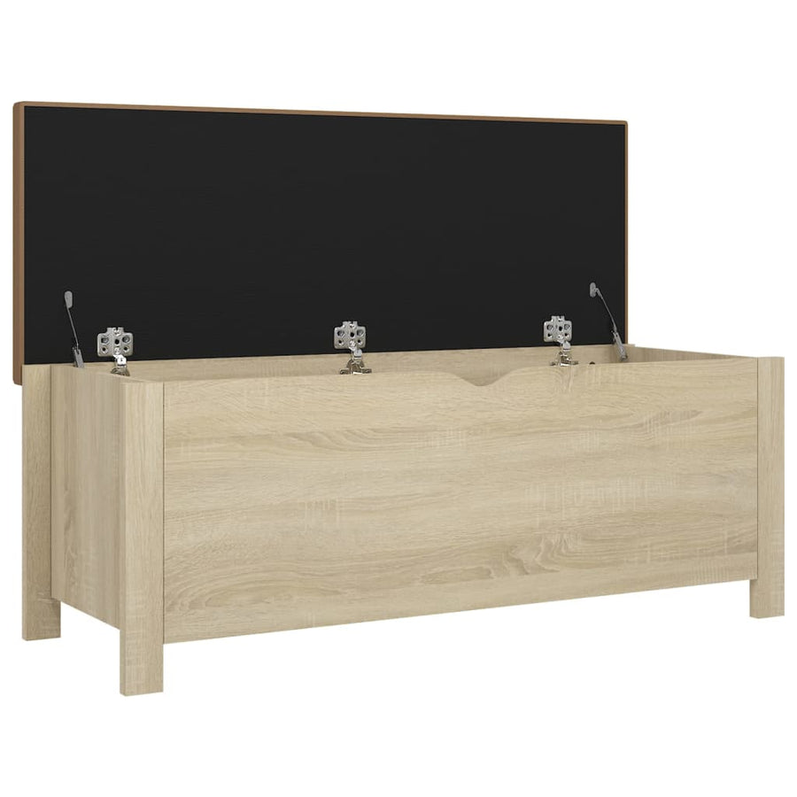 Opbergbox Met Kussen 105X40X45Cm Bewerkt Hout Kleur Sonoma eiken