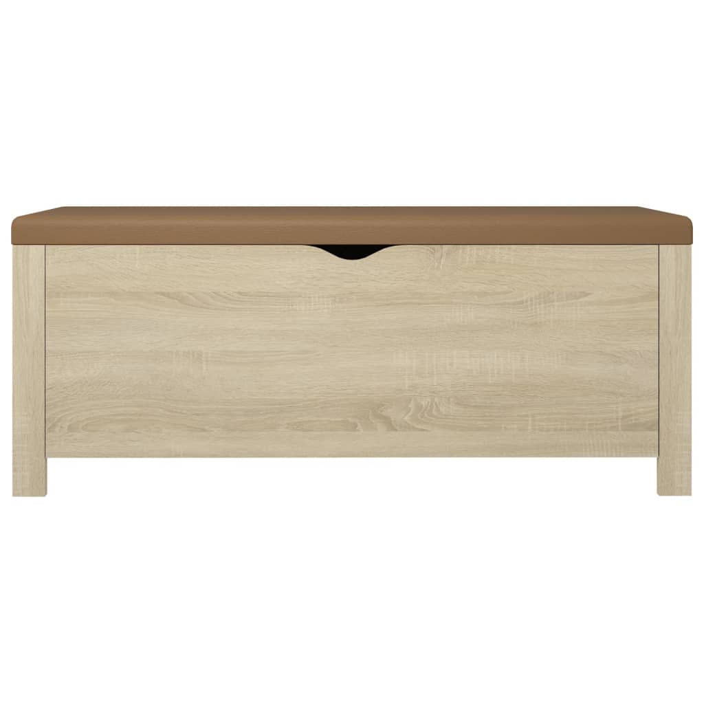 Opbergbox Met Kussen 105X40X45Cm Bewerkt Hout Kleur Sonoma eiken