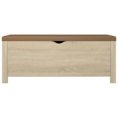 Opbergbox Met Kussen 105X40X45Cm Bewerkt Hout Kleur Sonoma eiken