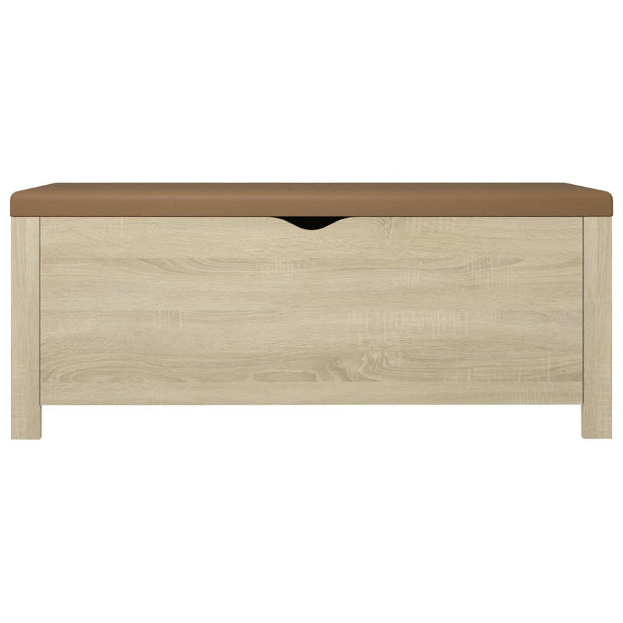 Opbergbox Met Kussen 105X40X45Cm Bewerkt Hout Kleur Sonoma eiken
