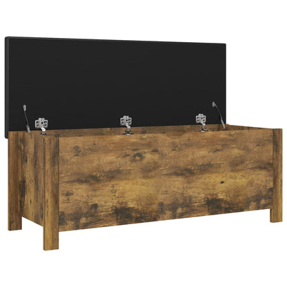 Opbergbox Met Kussen 105X40X45 Cm Bewerkt Hout Gerookt eiken