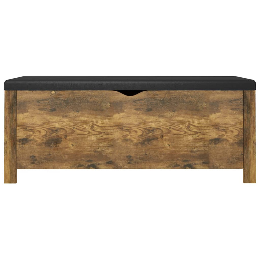 Opbergbox Met Kussen 105X40X45 Cm Bewerkt Hout Gerookt eiken