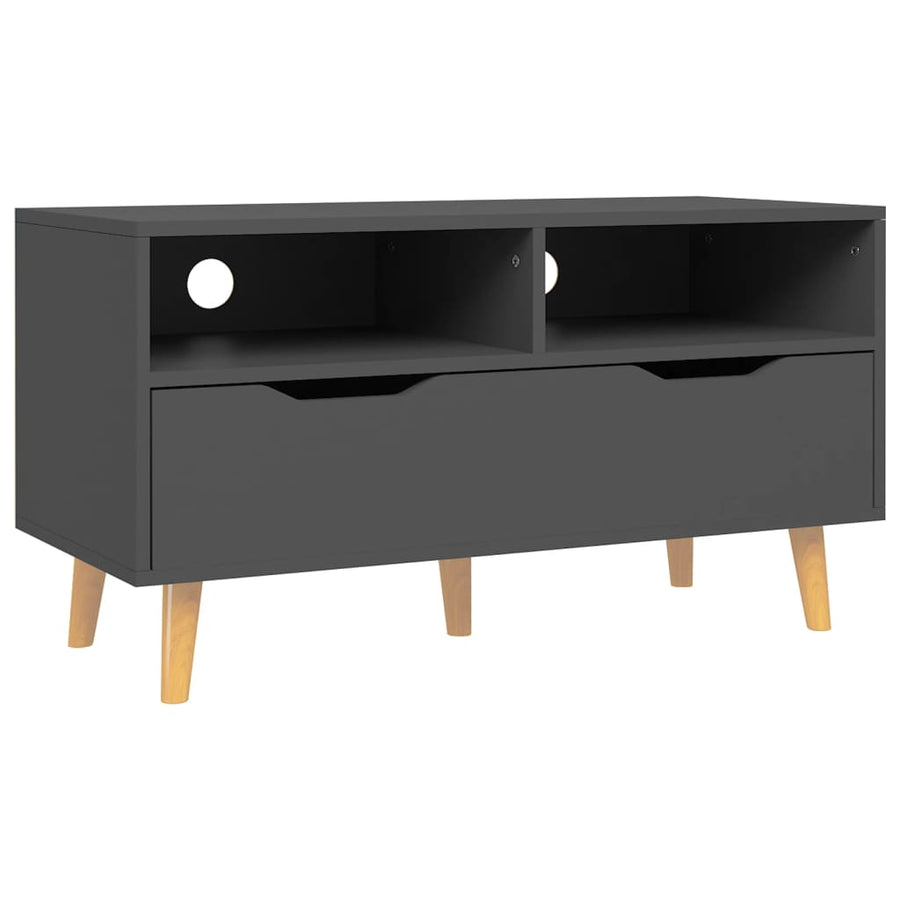 Tv-Meubel 90X40X48,5 Cm Bewerkt Hout Grijs