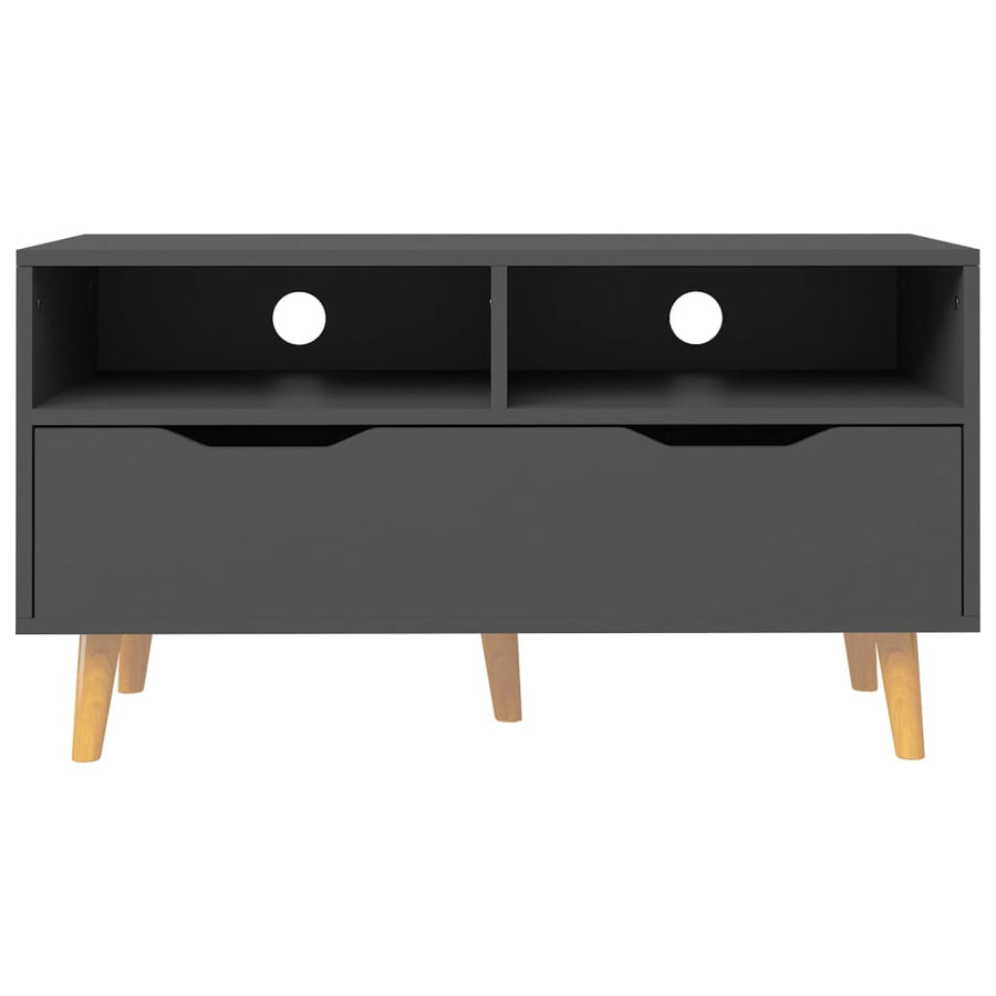 Tv-Meubel 90X40X48,5 Cm Bewerkt Hout Grijs