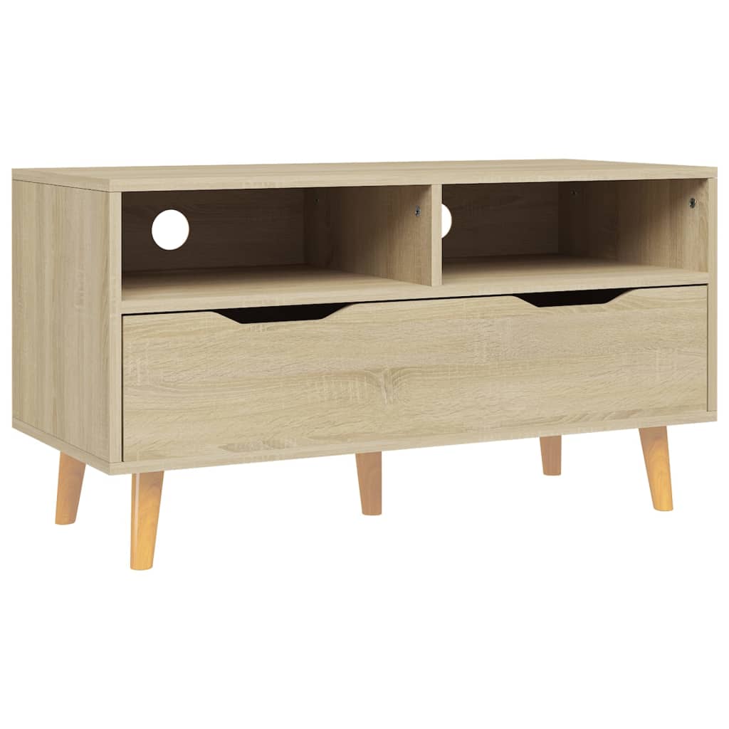 Tv-meubel 90x40x48,5 cm bewerkt hout sonoma eikenkleurig