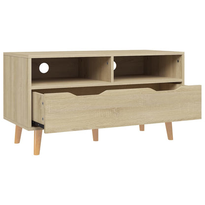 Tv-meubel 90x40x48,5 cm bewerkt hout sonoma eikenkleurig