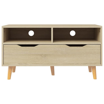 Tv-meubel 90x40x48,5 cm bewerkt hout sonoma eikenkleurig