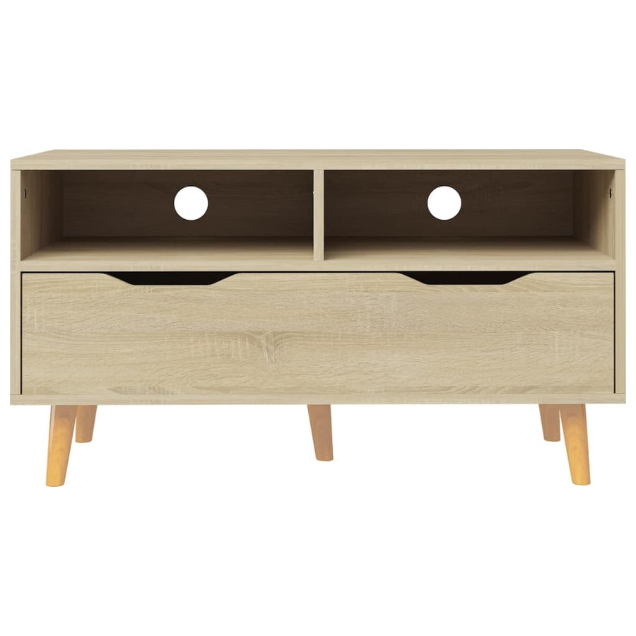 Tv-meubel 90x40x48,5 cm bewerkt hout sonoma eikenkleurig