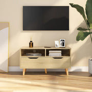 Tv-meubel 90x40x48,5 cm bewerkt hout sonoma eiken