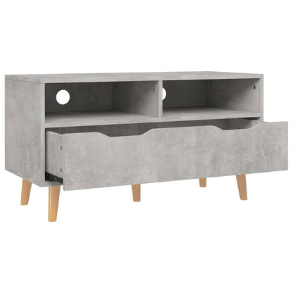 Tv-Meubel 90X40X48,5 Cm Bewerkt Hout Betongrijs