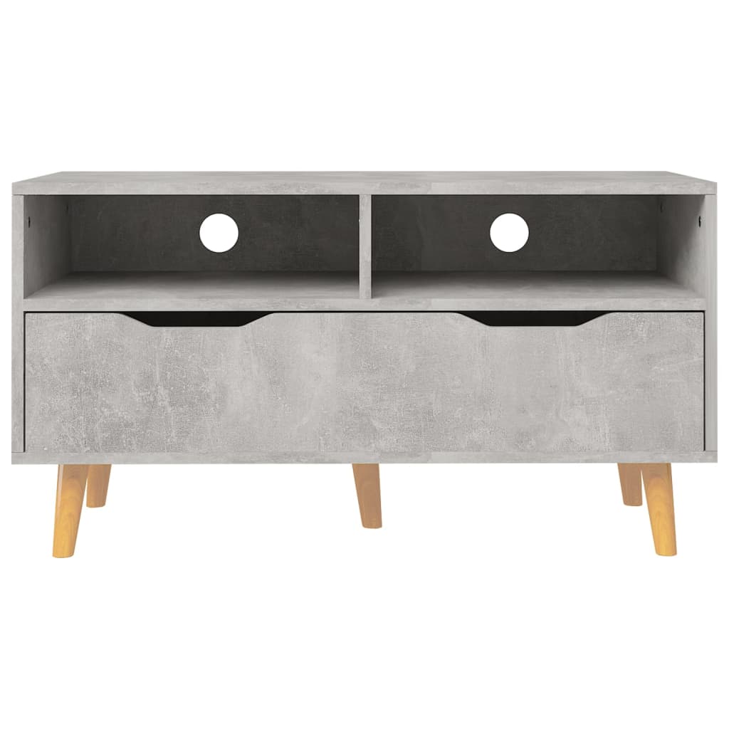 Tv-Meubel 90X40X48,5 Cm Bewerkt Hout Betongrijs