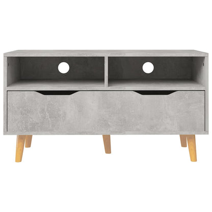 Tv-Meubel 90X40X48,5 Cm Bewerkt Hout Betongrijs